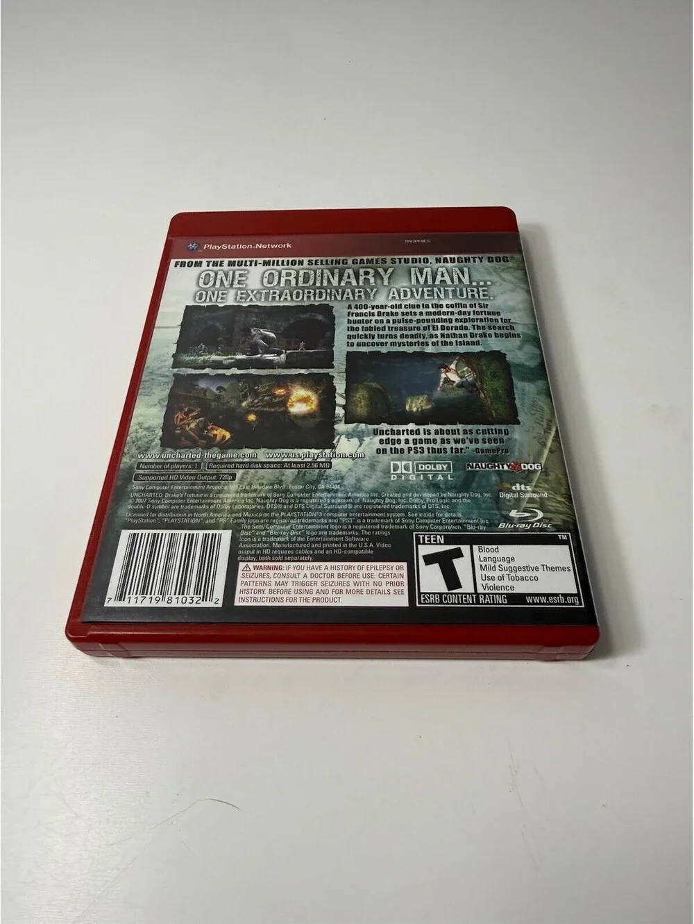 Drake's Fortune Greatest Hits Uncharted:   (Sony PS3, 2007) Complete With Manual